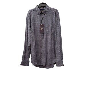 New Report Collection Men's Size M Blue Plaid Soft Touch Flannel Shirt
